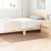 vidaXL Anti-Rutsch Shaggy Teppich Creme 160 x 160 cm PP