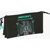 Minecraft Triple Minecraft Screen Mäppchen Schwarz Mann Schwarz One Size