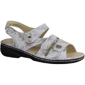 Finn Comfort Gomera, Damenschuhe, bequeme Sandale, Leder, Grau - Damenschuhe Sandale bequem / lose Einlage, Grau, leder (savanne)