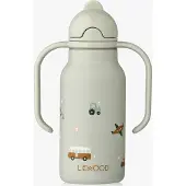 Liewood Wasserflasche Kimmie Vehicles / Dove Blue 250 ml