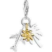 Thomas Sabo Charm-Anhänger Palme, Sonne, Flugzeug