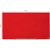 Nobo Diamond Glas magnetische Glastafel rot, 993 x 559, 993 x 559 mm, Glas, Horizontal, Fixed, Magnetisch, Anti-Kratz-Beschichtung