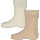 Minymo Ankle Sock - rib (2-pack) off white (120) 31\\34