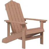 vidaXL Adirondack-Gartenstuhl mit Tisch HDPE Braun