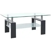 Super Merchant Couchtisch Grau Transparent 95x55x40 cm Hartglas