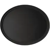Cambro Camtread ovales rutschfestes Fiberglas Tablett schwarz 68,5x56cm