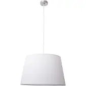 Näve Pendelleuchten - Pendelleuchte "BOLOGNA" Ø: 45cm beige, Hängelampe im Scandi Style, aus Metall, Kunststoff und Textilmaterial in beige, 128 cm hoch, Ø 45 cm, E27-Fassung