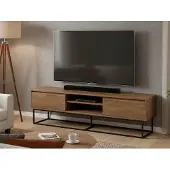 Dmora TV-Schrank Selena 180x40x50 cm Braun, ein Regal, 2 Fächer