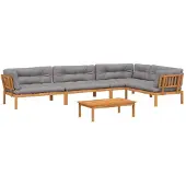 vidaXL 5-tlg. Garten-Sofagarnitur aus Paletten mit Kissen Akazienholz