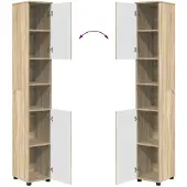 vidaXL Badezimmermöbel-Set 4 stk. Sonoma-Eiche 35 x 30 x 192 cm
