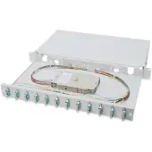 Digitus LWL Spleißbox 1HE bestückt 12x SC DX OM3 grau