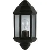Licht-Erlebnisse Außenwandleuchte Maritim "Outdoor & Porch" Schwarz Aluminium Glas Wandlampe Balkon Terrasse Garten
