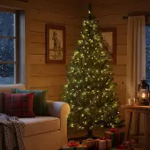 Dmora Weihnachtsbaum Caresana 180 cm Grün, 574 Äste, Einzelausklappbare Zweige