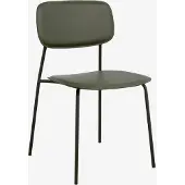 Nordal Esszimmerstuhl ESA Grün, Kunstleder & Metall, stapelbar, H79cm B45cm T50cm