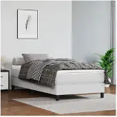 vidaXL Taschenfederkernmatratze Mittel Weiß 90x190x20 cm Kunstleder