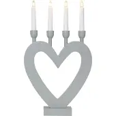 Star Trading 244-92, Leichte Dekorationsfigur, Grau, Weiß, 4 Glühbirne(n), E10, 12 W