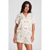 Hunkemoller Pyjama-Shorts Satin Weiß