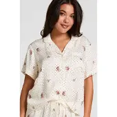 Hunkemoller Pyjama-Jacke Satin Weiß