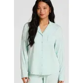 Hunkemoller Langärmelige Jersey-Jacke Essential Grün