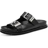 Tamaris Damen Bio/House Slipper Leder, schwarz, 39 EU