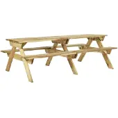 vidaXL Picknicktisch mit Bänken 220x122x72 cm Kiefernholz Imprägniert