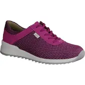 Finn Comfort Cerritos, Pink, Damen-Schnürschuh, Leder/Textil, City Sport - Damenschuhe Bequeme Schnürschuhe, Mehrfarbig, leder/textil (koza/nubuk)