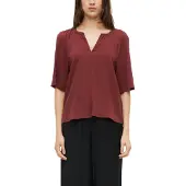 s.Oliver Schlupfbluse 3/4 Arm Bluse mit Splitneck