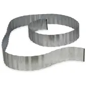 Relaxdays 8 x Rasenkante verzinkt, Beetumrandung aus Metall, Beeteinfassung als Wurzelsperre, je 5 m x 16 cm, flexibel, silber