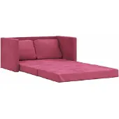 vidaXL Bodensofa mit Schlaffunktion Weinrot 122x204x55 cm Samt