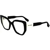 Karl Lagerfeld KL6174 Damen-Brille inkl. Gläser Vollrand Cat Eye Acetat-Gestell 53/17/145, schwarz