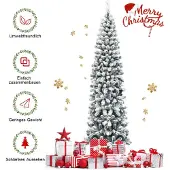 Northix Künstlicher Schneebedeckter Weihnachtsbaum mit 461 Zweigenals 225 cm