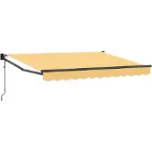 vidaXL Ausziehbare Markise Sand 4 x 3 m Polyester und Metall