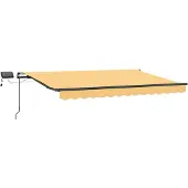 vidaXL Ausziehbare Markise Sand 400 x 350 cm Stoff und Aluminium