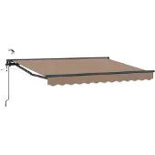 vidaXL Elektrische ausziehbare Markise Taupe 4 x 2 m