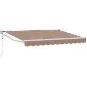 vidaXL Ausziehbare Markise Taupe 4 x 3 m Polyester und Metall