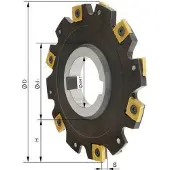 Sans marque Scheibenfräser ohne Bund ø80 x 6mm Z 8