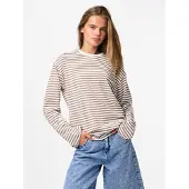 Pieces Langarmshirt "PCSADIE LS TOP JRS NOOS" Baumwollmischung, oversize