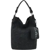 Fritzi aus Preußen Schultertasche Ella Hobo Matta Soft Black anthrazit