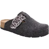 Rohde Pantoffel "SOAVE" Hausschuh, Filz Clog, Homeslipper mit Plateausohle