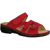 Finn Comfort Ventura-Soft, Monzared, Damen-Pantolette, Leder, NEU - Damenschuhe Pantolette / Zehentrenner, Rot, leder (nubuk)