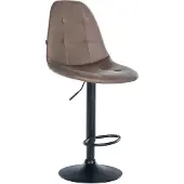 CLP Barhocker Elmore Kunstleder braun Material Gestell Metall matt schwarz