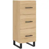 vidaXL Sideboard Sonoma-Eiche 34,5x34x90 cm Holzwerkstoff