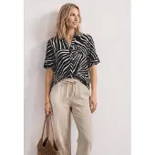 Street One Kurzarmbluse Kurzarm Sommerbluse mit Allover-Print