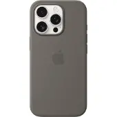 Apple Original iPhone 16 Pro Hülle - Silikon - Backcover/Soft Case - Grau
