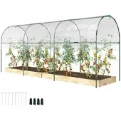 Outsunny Gewächshaus in Transparent 400L x 123B x 171H cm | Gr.: onesize