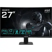 Gigabyte Curved-Gaming-Monitor "GS27FCA", Energieeffizienz: D, schwarz, Monitore, neigbar, Curved-Gaming-Monitor