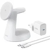 Anker Kabellose Ladestation (3-in-1, Magnetischer Ständer) Weiß