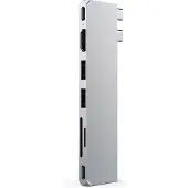 Satechi ST-HUCPHSS, Andocken, USB 3.2 Gen 2 (3.1 Gen 2) Type-C, 100 W, 1.4/2.3, Silber, Silver