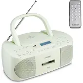 Medion DRX-1 Plus Boombox (tragbares DAB+ UKW Radio, Bluetooth, CD-Player, MP3, Kassette, Kopfhöreranschluss, Stereo Sound System, AUX, Netz & Batterie) grün
