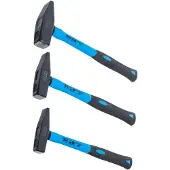 Bgs Schlosserhammer-Satz Fiberglasstiel DIN 1041 300 / 500 / 800 g 3-tlg.